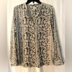 J Crew Snake Print Blouse